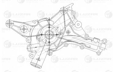 Luzar LWP 15321 Насос водяной для а/м Mercedes-Benz e (95-)/s (98-) [m112/113] (без штуцера охл. масла) () - 1