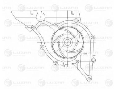 Luzar LWP 1878 Насос водяной для а/м VW Passat B5 (96-)/Audi A4 (97-)/a6 (96-) 2.4i/2.6i/2.8i () - 1
