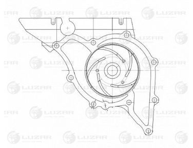 Luzar LWP 1878 Насос водяной для а/м VW Passat B5 (96-)/Audi A4 (97-)/a6 (96-) 2.4i/2.6i/2.8i () - 4