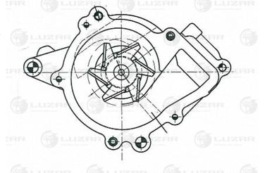 Luzar LWP 0544 Насос водяной для а/м Chevrolet Captiva (11-)/Vectra c (02-) 2.0i/2.2i/2.4i () - 4