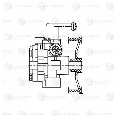 Luzar LPS 0804 Насос ГУР для а/м Hyundai Tucson (04-)/Kia Sportage II (04-) 2.0CRDi - 1
