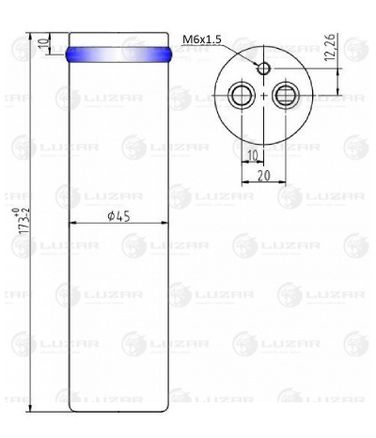 Luzar LCR 2505 Ресивер-осушитель конд. для а/м Mazda 3 (03-)/5 (05-) () - 1