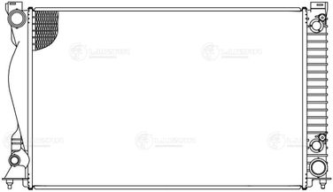 Luzar LRc 1811 Радиатор охл. для а/м Audi A6 (c6) (04-) 2.4i/2.8i/3.0i/3.0T/3.2i M/A - 2