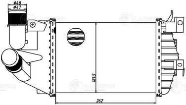 Luzar LRIC 2144 Радиатор интеркулера) для а/м Opel Astra h (04-)/Zafira b (05-) 1.3td/1.7td/1.9td - 3