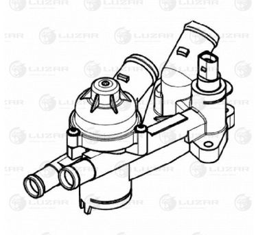 Luzar LT 1802 Термостат для а/м Skoda Fabia i (99-)/Fabia II (07-) 1.2i (с корпусом) () - 3