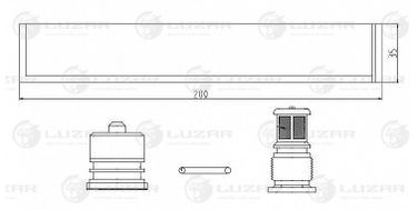 Luzar LCD 1901 Осушитель конд. для а/м Toyota/Lexus/Suzuki (с фильтром-сеткой и крышкой с прокладками) () - 2