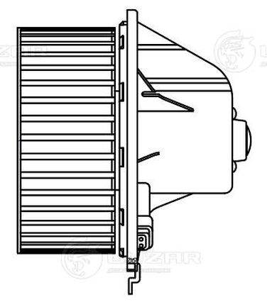 Luzar LFh 1805 Э/вентилятор отоп. для а/м VW Transporter T4 (90-) a/c- () - 3