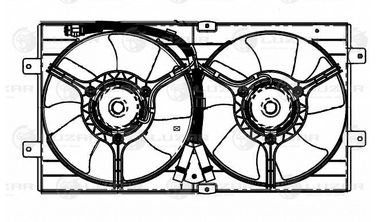 Luzar LFK 3001 Э/вентилятор охл. для а/м Chery Amulet (a15) (03-) (2 вент.) (с кожухом) - 1