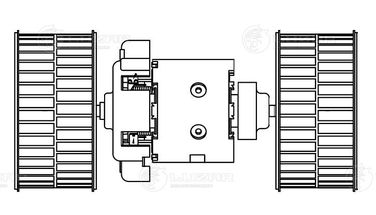 Luzar LFh 1505 Э/вентилятор отоп. для а/м Mercedes-Benz Actros mp2/mp3 (02-) (manual a/c) () - 3