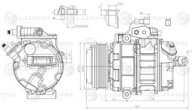Luzar LCAC 1011 Компрессор кондиционера для а/м Ford Explorer (11-) 3.5i - 1