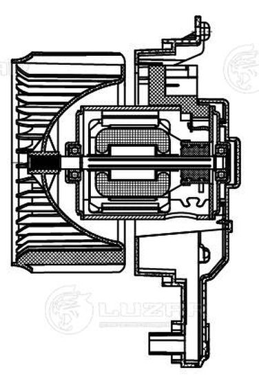 Luzar LFh 2327 Э/вентилятор отоп. для а/м Honda cr-v (17-)/Toyota Hilux (15-)/Fortuner (15-) - 3