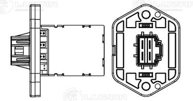 Luzar LFR 0810 Резистор э/вент. отоп. для а/м KIA Rio II (05-) (manual a/c) - 4
