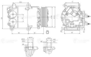 Luzar LCAC 1010 Компрессор кондиц. для а/м Ford Focus III (11-)/Volvo S60 (10-) () - 3