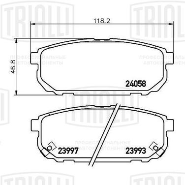 Trialli PF 4045 Колодки тормозные дисковые | зад | - 1