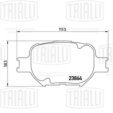 Trialli PF 4338 Колодки тормозные дисковые | перед | - 1