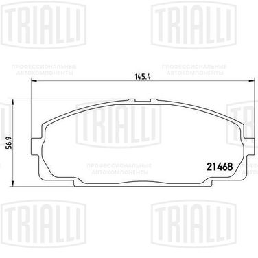 Trialli PF 4339 Колодки тормозные дисковые | перед | - 1