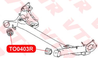 VTR TO0403R Сайлентблок балки задней подвески - 2