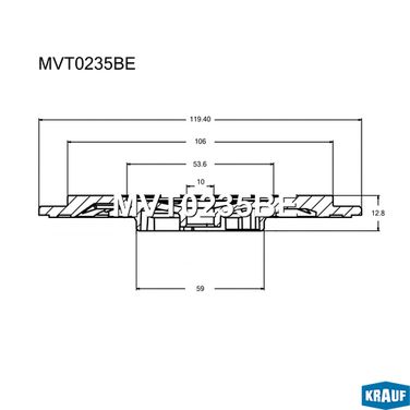 Krauf MVT0235BE Задняя пластина турбокомпрессора - 3