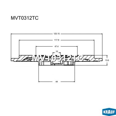 Krauf MVT0312TC Задняя пластина турбокомпрессора - 3