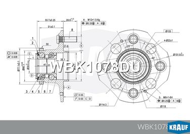 Krauf WBK1078DU Ступица в сборе - 7