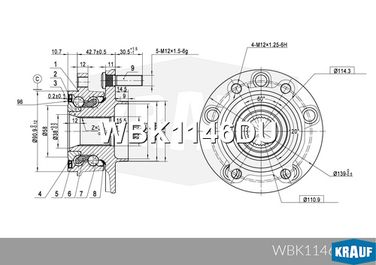 Krauf WBK1146DU Ступица в сборе mazda [перед] 6 (gj, GL) / 3 (bm, BN) / cx-5 i (ke, GH) - 7
