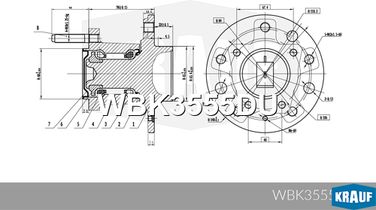 Krauf WBK3555DU Ступица в сборе [задн, msr, Kit] chevrolet Astra/ opel Vectra (j89,j96), Astra (t98,f70), Meriva(X03)/ saab 900,9-3,9-5/ vauxhall Mk1-4 - 7