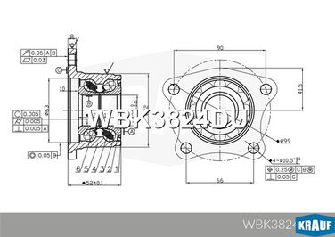 Krauf WBK3824DU Ступица в сборе [задн, Kit] toyota Camry ii,iii,iv (_v1_, _v2_) - 7