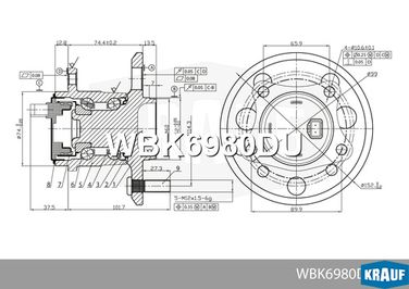Krauf WBK6980DU Ступица в сборе toyota [задн, прав] Camry v,vi (_v3_,_v4_) Solara II (xv30) Avalon Saloon (_x3_) / lexus ES (xv20,xv30,xv40) - 6