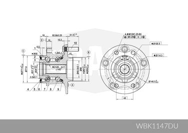 Krauf WBK1147DU Ступица в сборе - 8