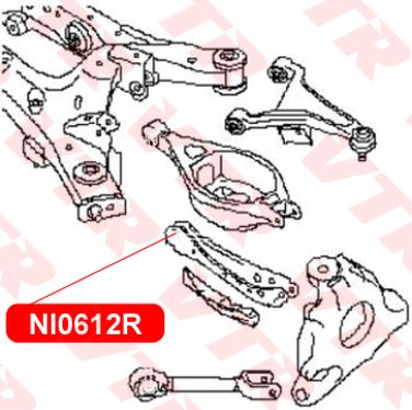 VTR NI0612R Сайлентблок поперечной тяги задней подвески - 2