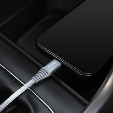 AIRLINE ACH-C-40 Кабель Type-C - Lightning (Iphone/IPad) поддержка PD 2м, серый нейлоновый - 5