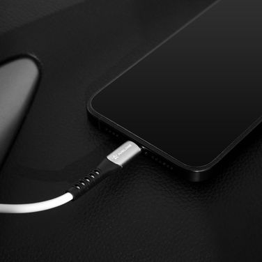 AIRLINE ACH-C-43 Кабель USB - Lightning (Iphone/IPad) 1м, белый Soft-Touch - 4
