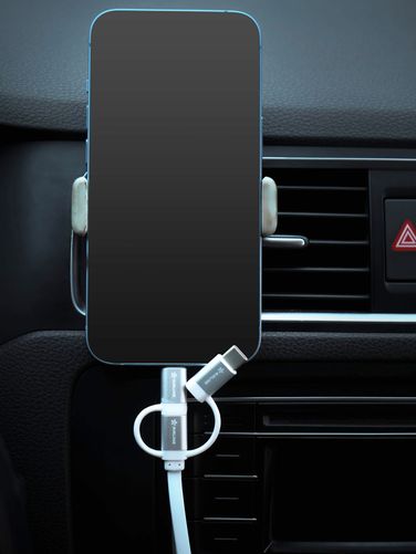 AIRLINE ACH-C-49 Кабель универсальный 3в1 (usb - Lightning, Type-C, Micro usb), 1.2м Soft-Touch - 4