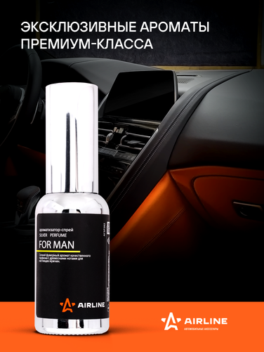 AIRLINE AFSP262 Ароматизатор-спрей silver Perfume FOR MAN 30мл - 2