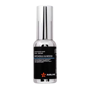 AIRLINE AFSP263 Ароматизатор-спрей silver Perfume patchouli & wood 30мл - 1