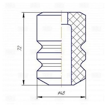 Trialli BC 0181 Буфер (отбойник) для а/м Лада 2108-21099/2113-2115 задн. амортизатора | зад прав/лев | - 2