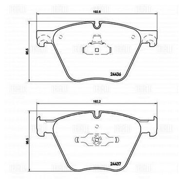 Trialli PF 4187 Колодки торм. для а/м BMW 5 GT (f07) (09-)/7 (f01/02/03/04) (08-) диск. перед. | перед прав/лев | - 2
