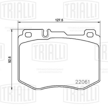 Trialli PF 4288 Колодки торм. для а/м Mercedes C-Class (w205) (14-) диск. перед. т/с Brembo | перед прав/лев | - 1