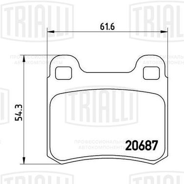 Trialli PF 4055 Колодки торм. для а/м Mercedes E-Class (w124) (84-) диск. зад. | зад прав/лев | - 1