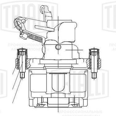 Trialli CF 550116 Суппорт тормозной | зад прав | - 1