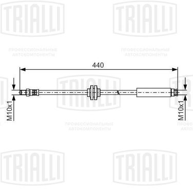 Trialli BF 1609 Шланг тормозной | зад прав/лев | - 1