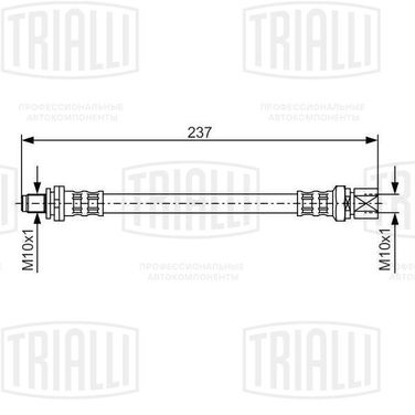 Trialli BF 4712 Шланг тормозной | зад прав/лев | - 1
