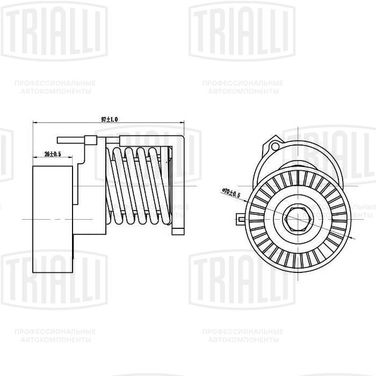 Trialli CM 1840 Ролик натяжной навесного оборудования - 1