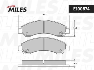 Miles E100574 Колодки тормозные great wall deer/safe/safe suv/chevrolet blazer 94- передние - 2