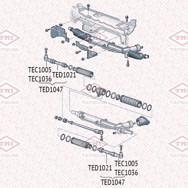 TATSUMI TEC1036 Наконечник рулевой тяги | перед прав/лев | - 2