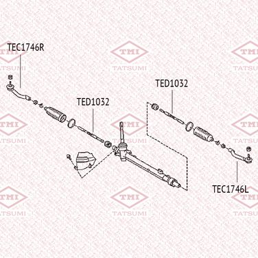 TATSUMI TEC1746L Наконечник рулевой тяги | перед лев | - 2