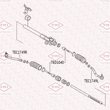 TATSUMI TEC1749L Наконечник рулевой тяги | перед лев | - 2