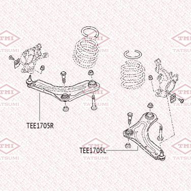 TATSUMI TEE1705L Рычаг подвески | перед лев | - 2