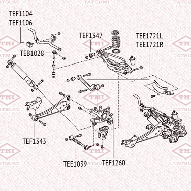 TATSUMI TEE1721L Рычаг подвески | зад лев | - 2