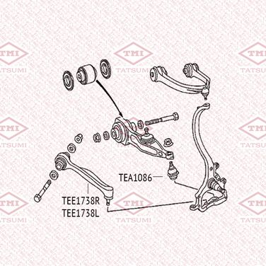 TATSUMI TEE1738L Рычаг подвески | перед лев | - 2